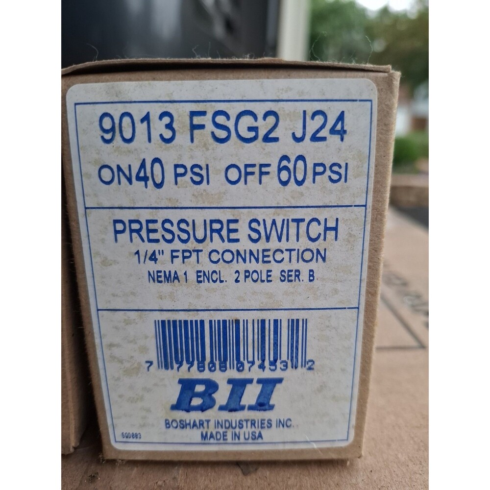 Lot of 7 Square D 9013FSG2J24 Pumptrol Pressure Switch 40/60 PSI NIB Well Pump